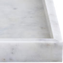  Meridian Barletta White Square Marble Tray IMAGE 4