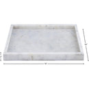  Color_White -- Barletta White Square Marble Tray IMAGE 5