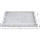  Meridian Barletta White Square Marble Tray IMAGE 5