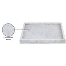  Meridian Barletta White Square Marble Tray IMAGE 6