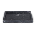  Color_Black -- Barletta Black Rectangular Marble Tray IMAGE 1