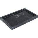  Color_Black -- Barletta Black Rectangular Marble Tray IMAGE 3