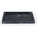  Color_Black -- Barletta Black Rectangular Marble Tray IMAGE 5