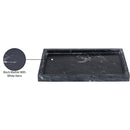  Color_Black -- Barletta Black Rectangular Marble Tray IMAGE 6