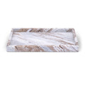  Color_Brown -- Barletta Brown Rectangular Marble Tray IMAGE 1