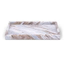  Color_Brown -- Barletta Brown Rectangular Marble Tray IMAGE 1