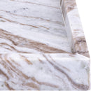  Color_Brown -- Barletta Brown Rectangular Marble Tray IMAGE 4