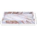  Color_Brown -- Barletta Brown Rectangular Marble Tray IMAGE 5