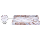  Color_Brown -- Barletta Brown Rectangular Marble Tray IMAGE 6