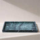  Color_Green -- Barletta Green Rectangular Marble Tray IMAGE 2
