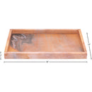  Color_Pink -- Barletta Pink Rectangular Marble Tray IMAGE 5