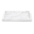  Color_White -- Barletta White Rectangular Marble Tray IMAGE 1