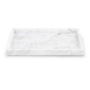  Color_White -- Barletta White Rectangular Marble Tray IMAGE 1