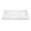  Meridian Barletta White Rectangular Marble Tray IMAGE 1