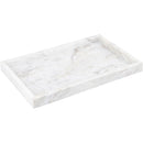 Color_White -- Barletta White Rectangular Marble Tray IMAGE 3