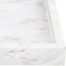  Color_White -- Barletta White Rectangular Marble Tray IMAGE 4