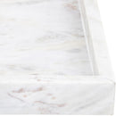  Meridian Barletta White Rectangular Marble Tray IMAGE 4