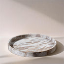  Color_Beige -- Meridian Barletta Round Marble Tray IMAGE 2