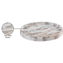  Color_Beige -- Meridian Barletta Round Marble Tray IMAGE 6