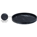  Color_Black -- Barletta Black Round Marble Tray IMAGE 6