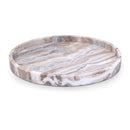  Meridian Barletta Brown Round Marble Tray IMAGE 1
