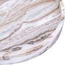  Color_Brown -- Barletta Brown Round Marble Tray IMAGE 4