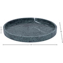  Color_Green -- Barletta Green Round Marble Tray IMAGE 5