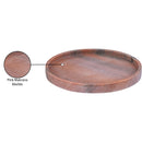  Color_Pink -- Barletta Pink Round Marble Tray IMAGE 6