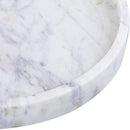  Color_White -- Barletta White Round Marble Tray IMAGE 4