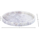 Color_White -- Barletta White Round Marble Tray IMAGE 5