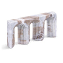  Color_Brown -- Curva Brown Marble Decorative Object IMAGE 1