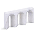  Color_White -- Curva White Marble Decorative Object IMAGE 1
