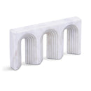  Meridian Curva White Marble Decorative Object IMAGE 1