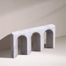  Color_White -- Curva White Marble Decorative Object IMAGE 2