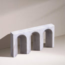  Meridian Curva White Marble Decorative Object IMAGE 2