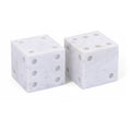  Color_White -- Dice White Marble Decorative Dice IMAGE 1