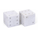  Meridian Dice White Marble Decorative Dice IMAGE 1