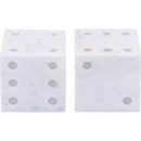  Color_White -- Dice White Marble Decorative Dice IMAGE 3