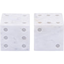  Meridian Dice White Marble Decorative Dice IMAGE 3