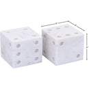  Color_White -- Dice White Marble Decorative Dice IMAGE 5