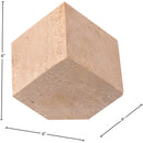  Color_Natural -- Block Natural Travertine Decorative Cube IMAGE 5