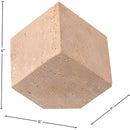  Meridian Block Natural Travertine Decorative Cube IMAGE 5