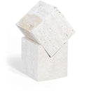 Meridian Quad Natural Travertine Decorative Cube IMAGE 1