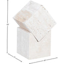  Color_Natural -- Quad Natural Travertine Decorative Cube IMAGE 5