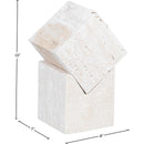  Meridian Quad Natural Travertine Decorative Cube IMAGE 5