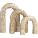  Meridian Arco Natural Travertine 3 pc Decorative Object IMAGE 3