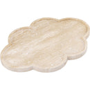  Color_Natural -- Rimini Natural Clover Shaped Travertine Tray IMAGE 3