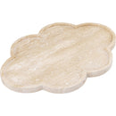  Meridian Rimini Natural Clover Shaped Travertine Tray IMAGE 3