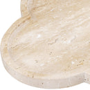  Meridian Rimini Natural Clover Shaped Travertine Tray IMAGE 4