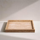  Color_Natural -- Barletta Natural Square Travertine Tray IMAGE 2